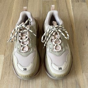 Balenciaga Women's Triple S Clear Sole Chunky Sneakers